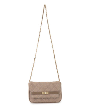 スエード キルティング ショルダーバッグ