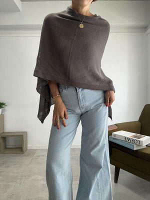 リネンニットケープ