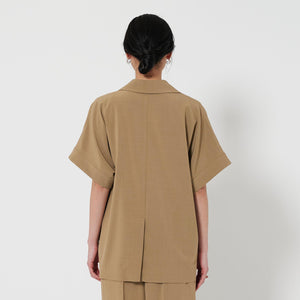 【WEB限定 Wardrobe DAILY MINIMAL】ハーフスリーブ ドルマンジャケット -ウォッシャブル-