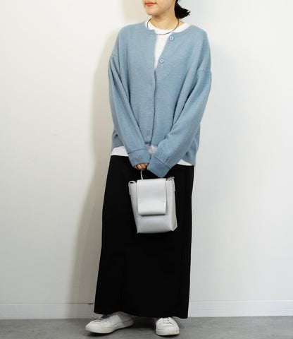 フォックス混カーブカーディガン