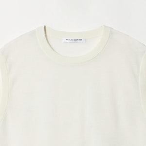 ウールナイロン シアーノースリーブニット