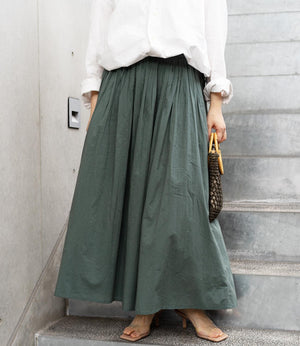 コットンキャンブリックギャザースカート