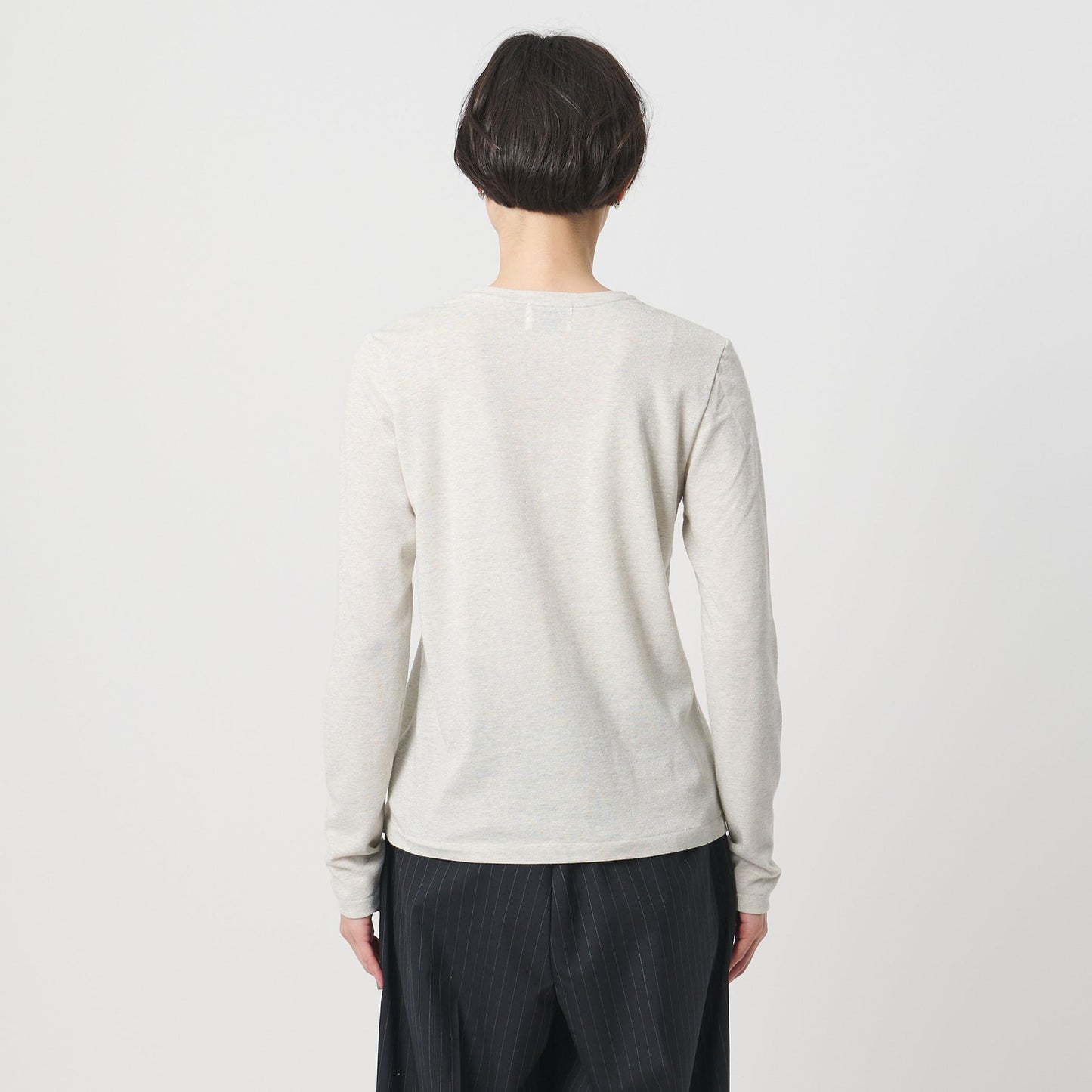 ラメ テンジク ロングスリーブ カットソー