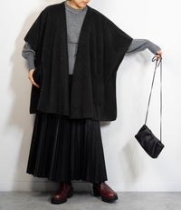 ニットパイル着流しアウター