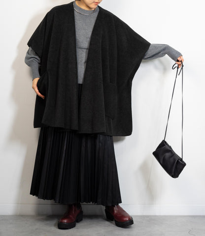 ニットパイル着流しアウター