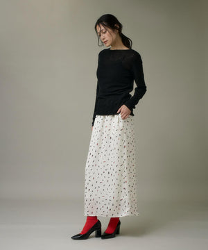 モックネックリブニット《Melty air wool》