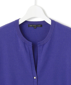 ヴィスコースストレッチ Vネック ニットカーディガン