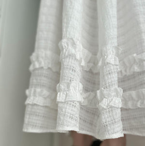 シアーチェックフリルスカート