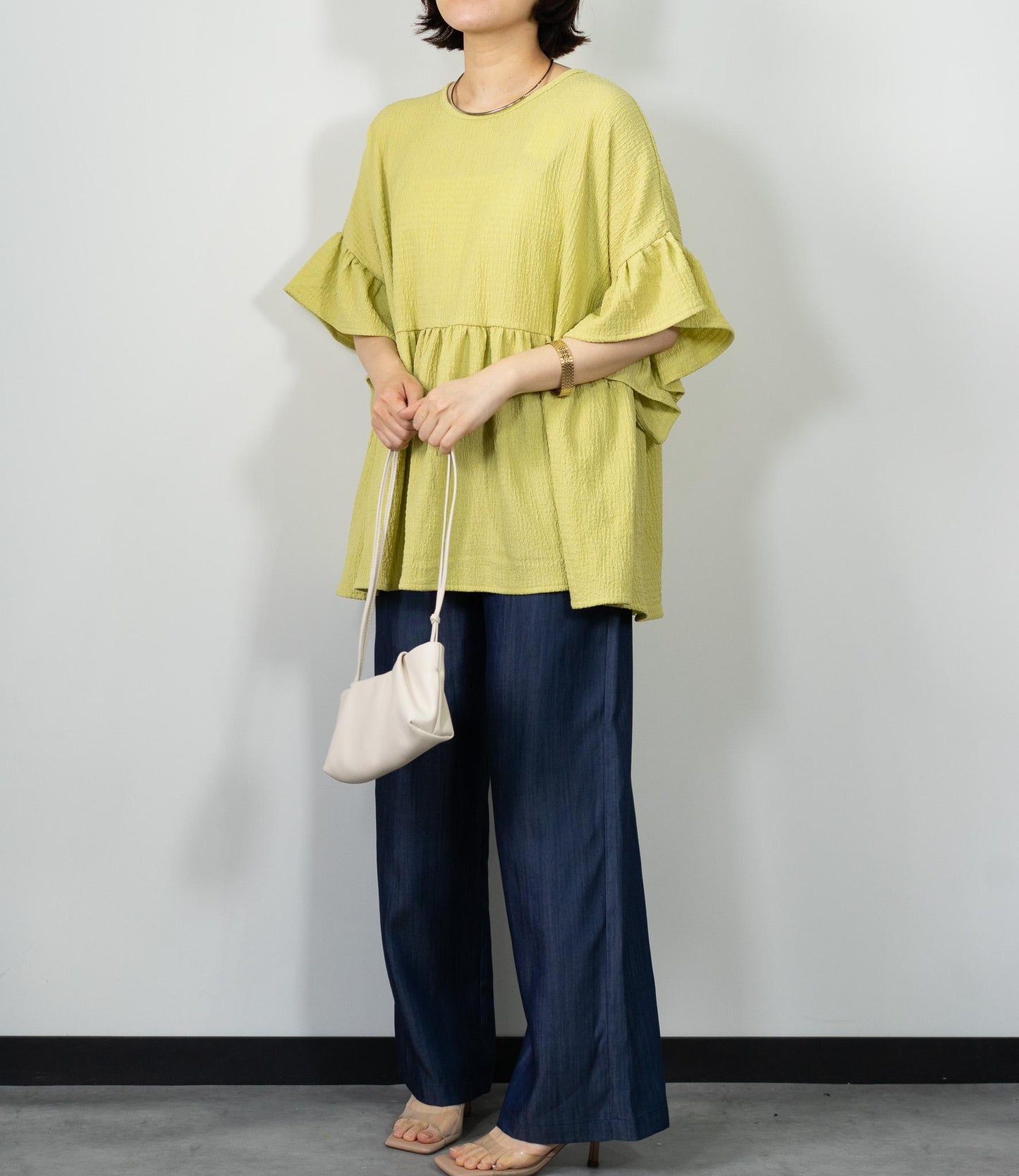 綺麗めテンセルデニムパンツ