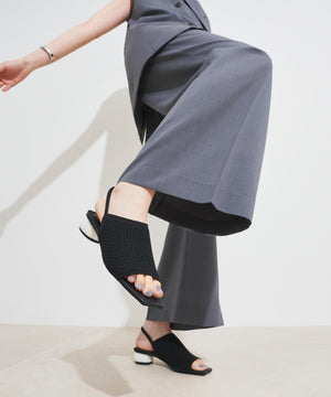 ストーン ヒールサンダル