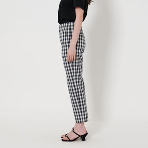 シャイニー ギンガムチェック パンツ