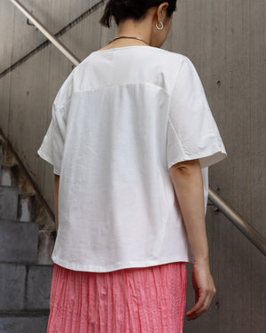 半袖コクーンカットソー