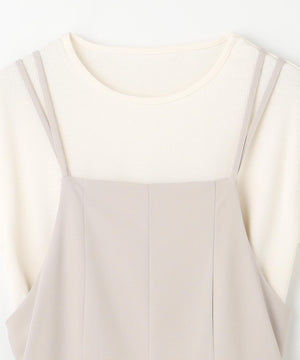 プルオーバー×キャミサロペットセット