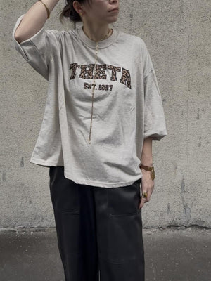 レオパードロゴロングTシャツ