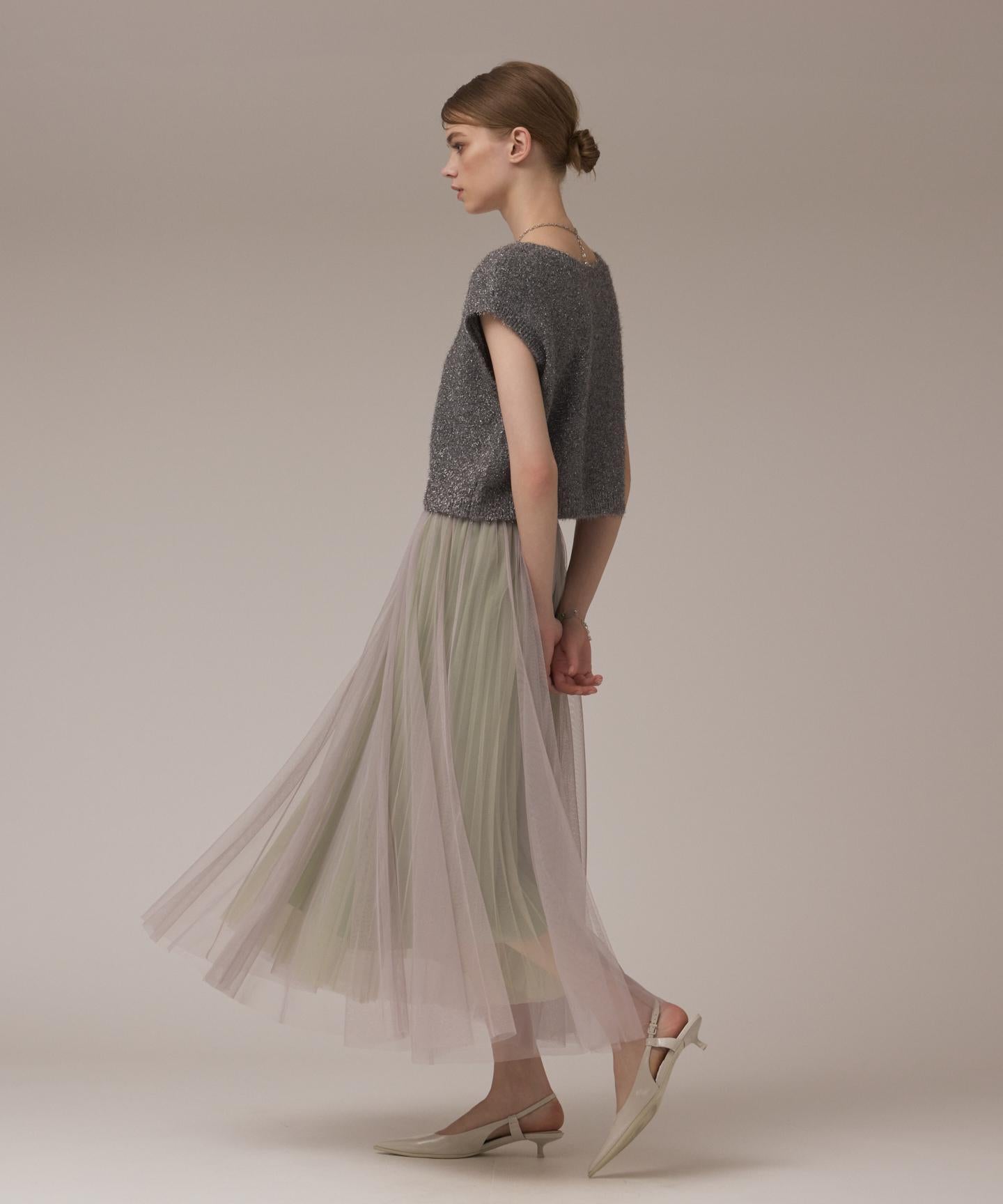 チュールリバーシブルスカート