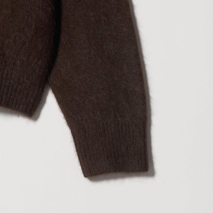 フォックスカシミヤブレンド クルーネックニットプルオーバー