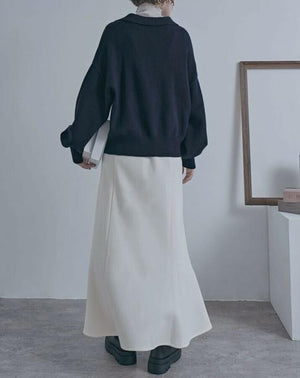 スキッパーニットプルオーバー