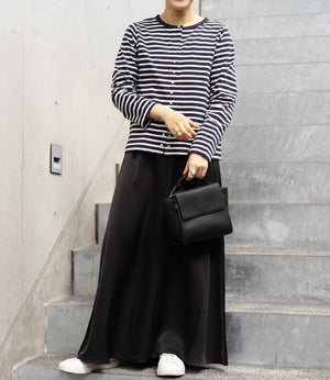 ボーダースナップカーディガン