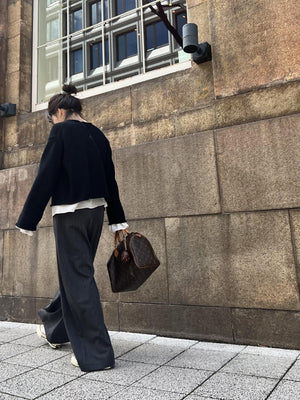 リネンワイドスラックス