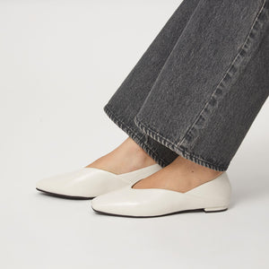 スクエア 2WAY フラットシューズ