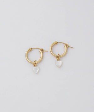 ハートストーンピアス