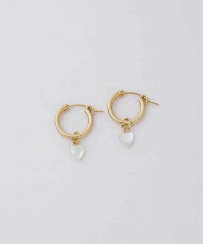 ハートストーンピアス