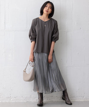 スムースデザイン パフスリーブ カットソー