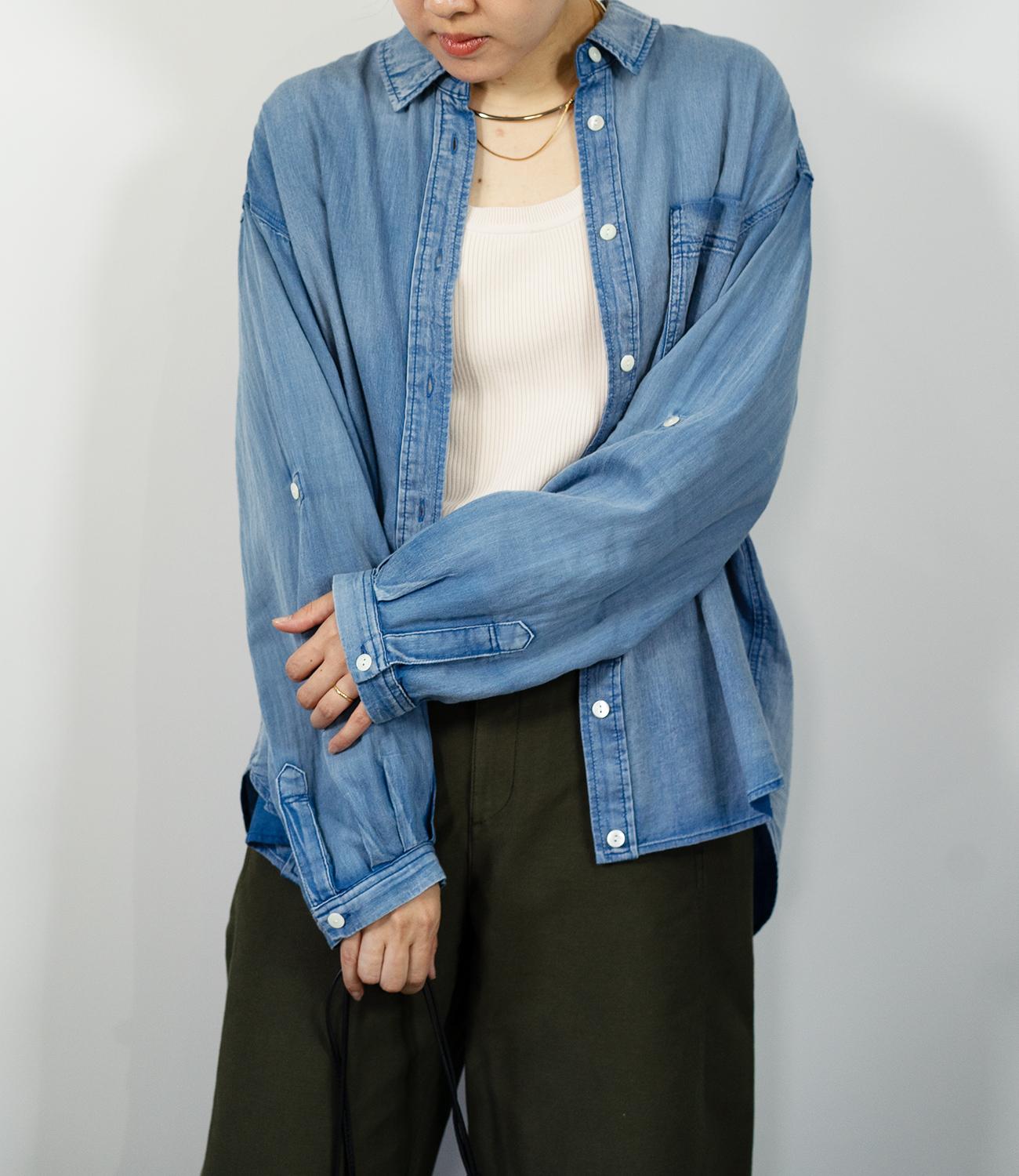 デニムライクシャツ