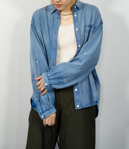 デニムライクシャツ