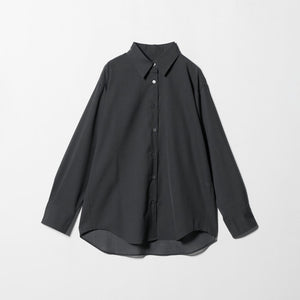 シアー レギュラーカラー ソリッドシャツ