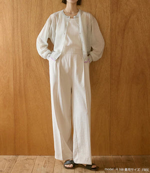 バイカラーシアーニットカーディガン