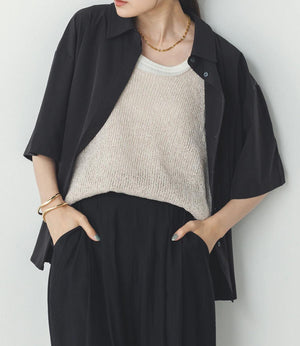 【接触冷感】バックタックオーバーシャツ