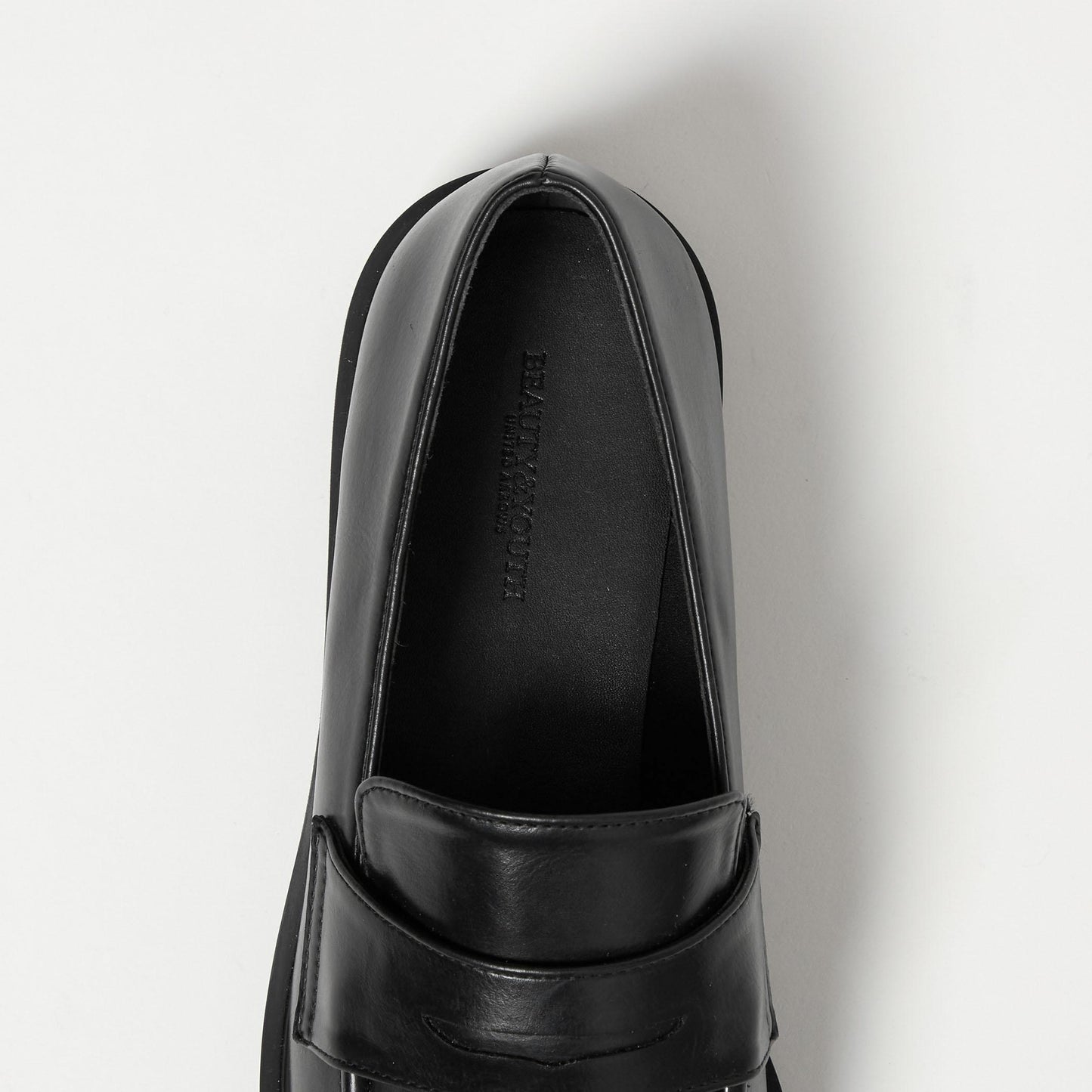 レザーライク コインローファー