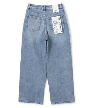 撥水ストレッチ ルーズワイドデニム