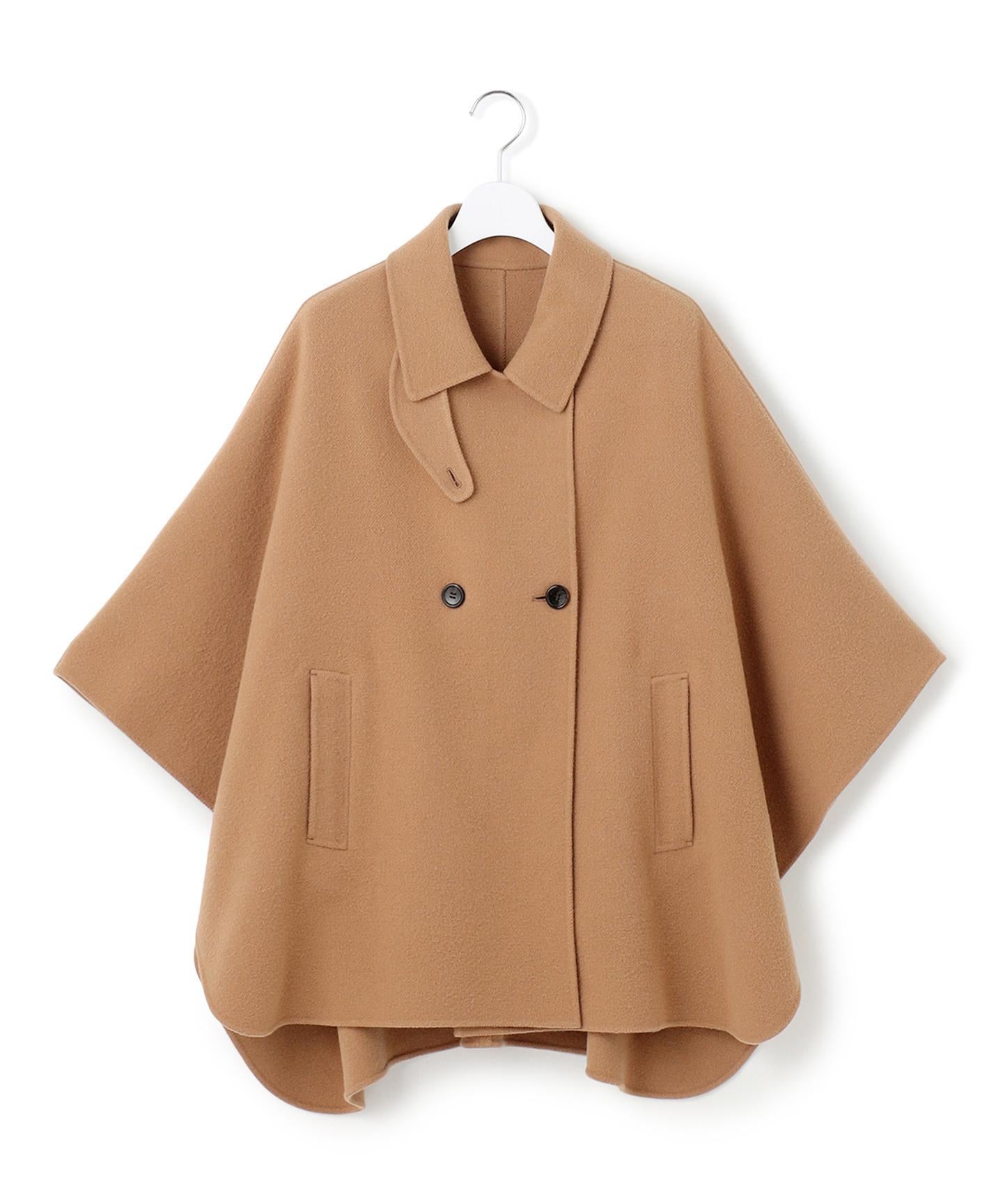 ウールライトリバー ポンチョシルエット コート