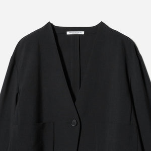 ポリエステルブレンド カラーレス ショートジャケット