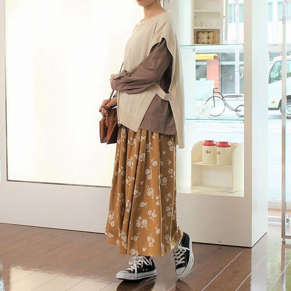 花柄ロングスカート