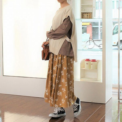 花柄ロングスカート