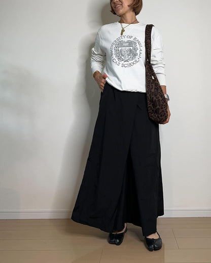 ラップ風ロングスカート