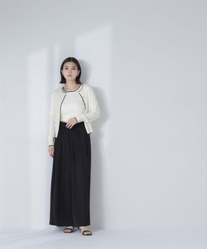 ナローリボンイージーワイドパンツ