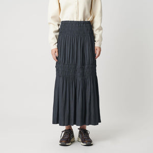 【WEB限定】シャーリング キリカエ フレアスカート