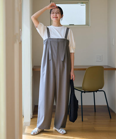 イージーケアライトストレッチサロペット