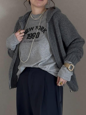 ニューヨークロゴ起毛ロンT