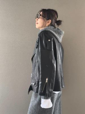 ダブルジップフーディーニットアップ