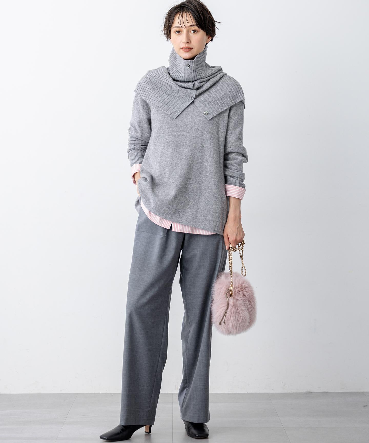 フェイクファー チャーム バッグ