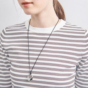 エッグシェイプコードネックレス