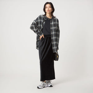 ［size SHORTあり］シアー チェック シャツ