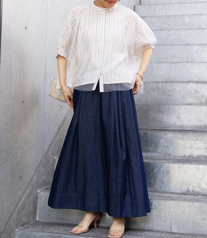 グレースフレアタックデニムスカート