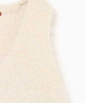 シャギーVネックニットベスト