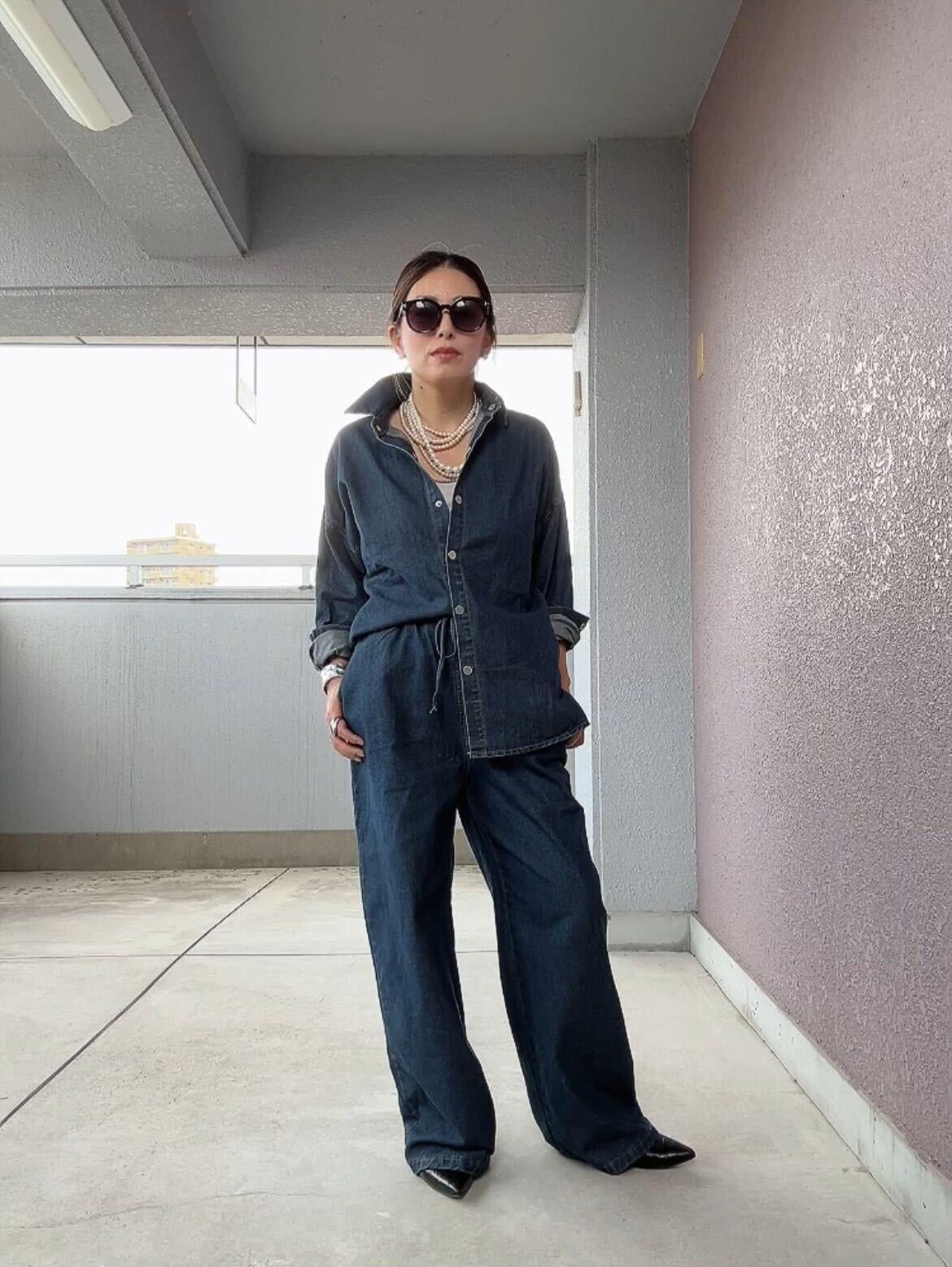 イージーデニムセットアップ